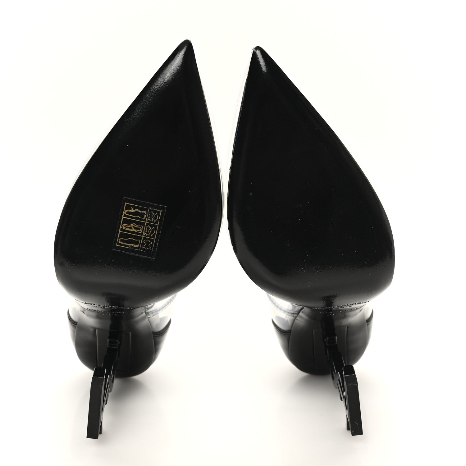Saint Laurent Patent Calfskin PVC Opyum 110 Pump 36.5 Black Transparent 5 of 10