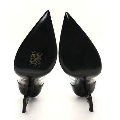 Saint Laurent Patent Calfskin PVC Opyum 110 Pump 36.5 Black Transparent 5 of 10