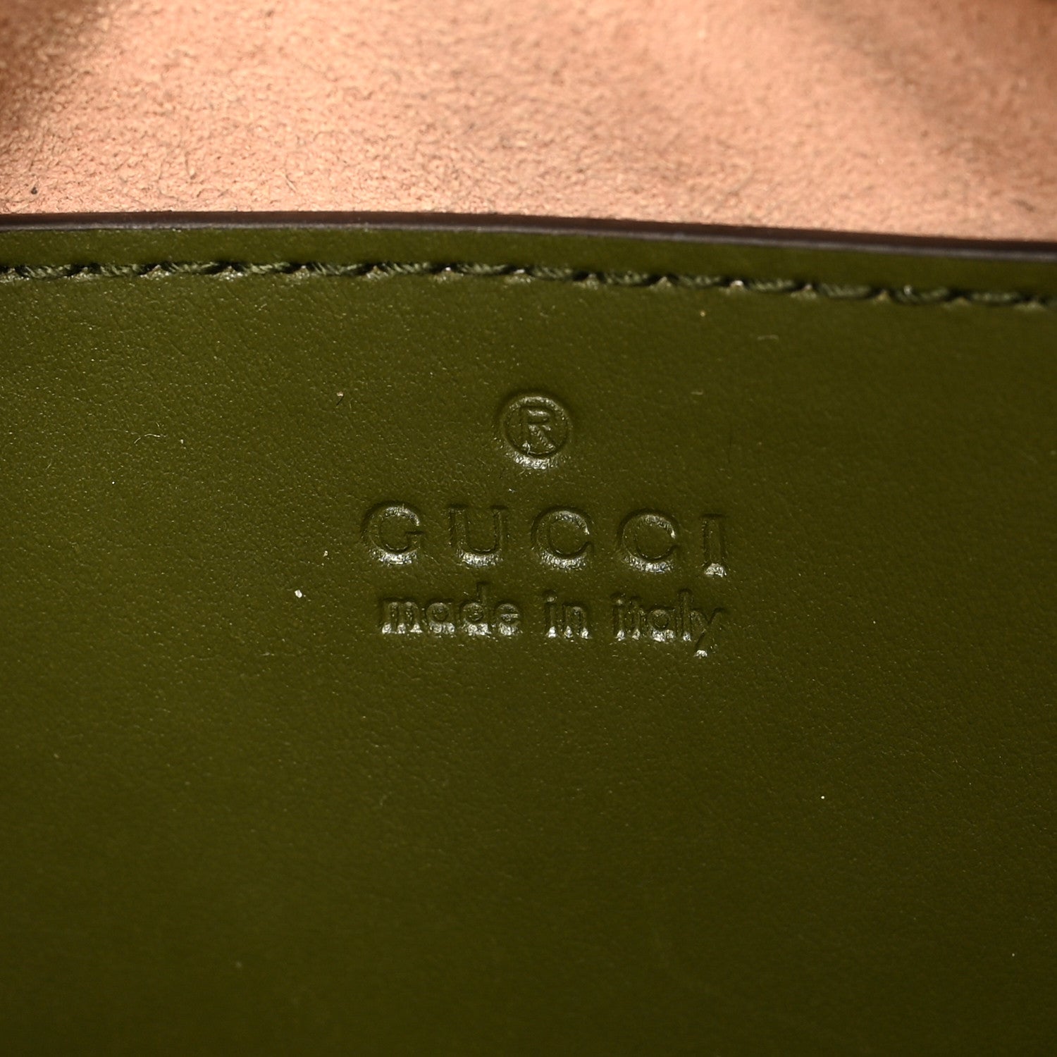 Gucci Calfskin Matelasse Aria Small GG Marmont Chain Shoulder Bag Military Wood 6 of 12