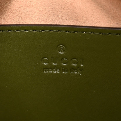 Gucci Calfskin Matelasse Aria Small GG Marmont Chain Shoulder Bag Military Wood 6 of 12