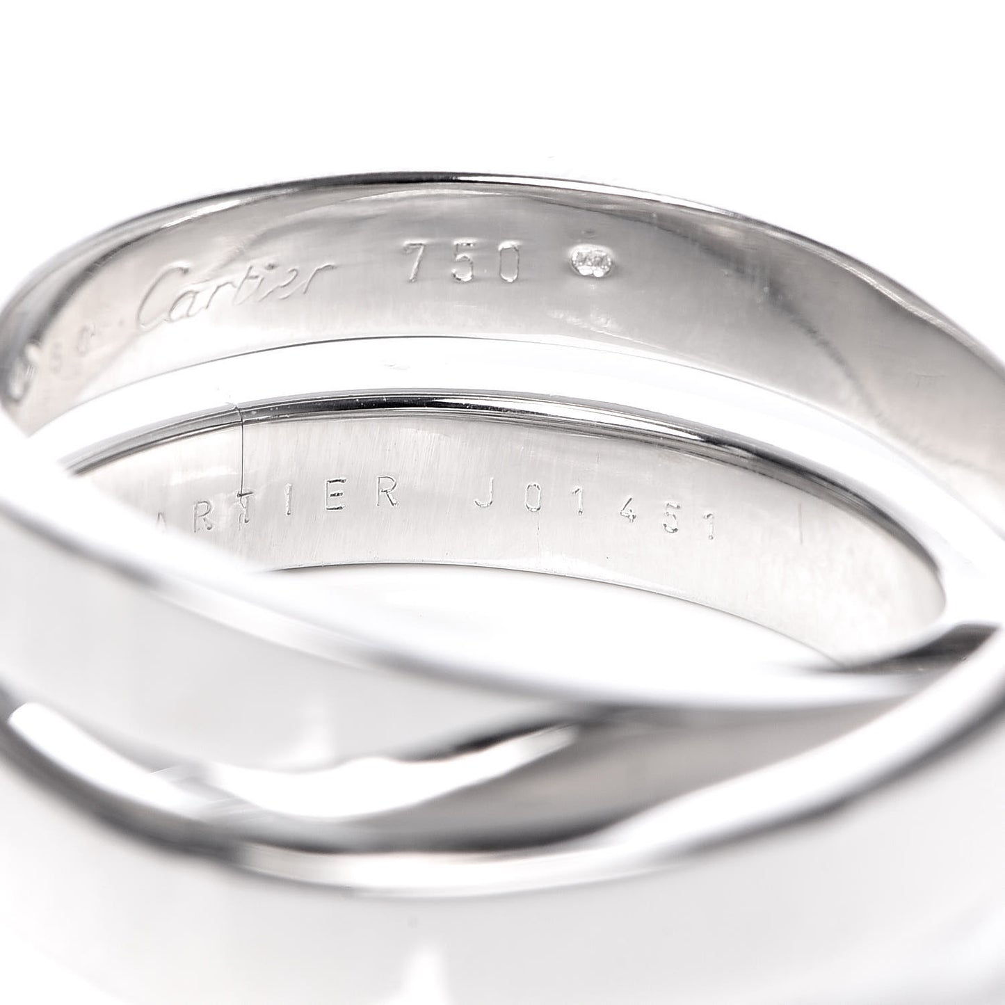 18K White Gold 9mm Paris Nouvelle Vague Ring 60 9.25