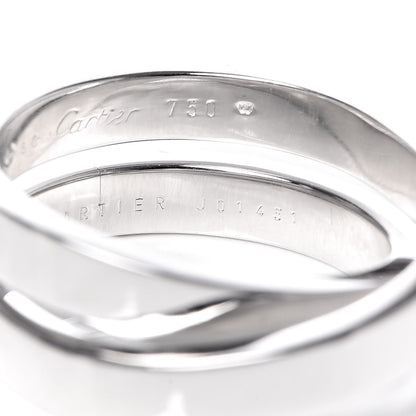 Cartier 18K White Gold 9mm Paris Nouvelle Vague Ring 60 9.25 9 of 11