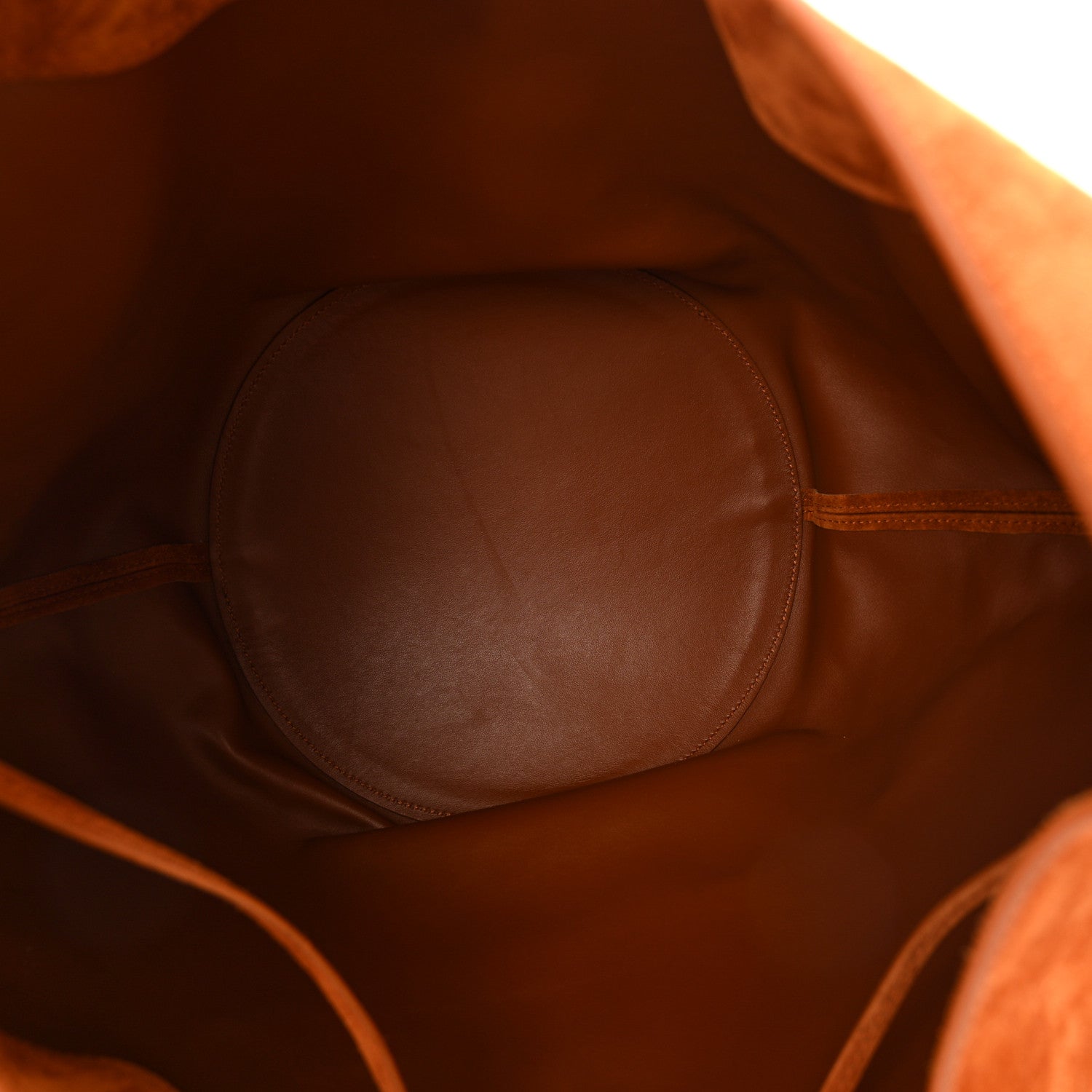 Khaite Suede Calfskin Medium Lotus Tote Caramel 5 of 12