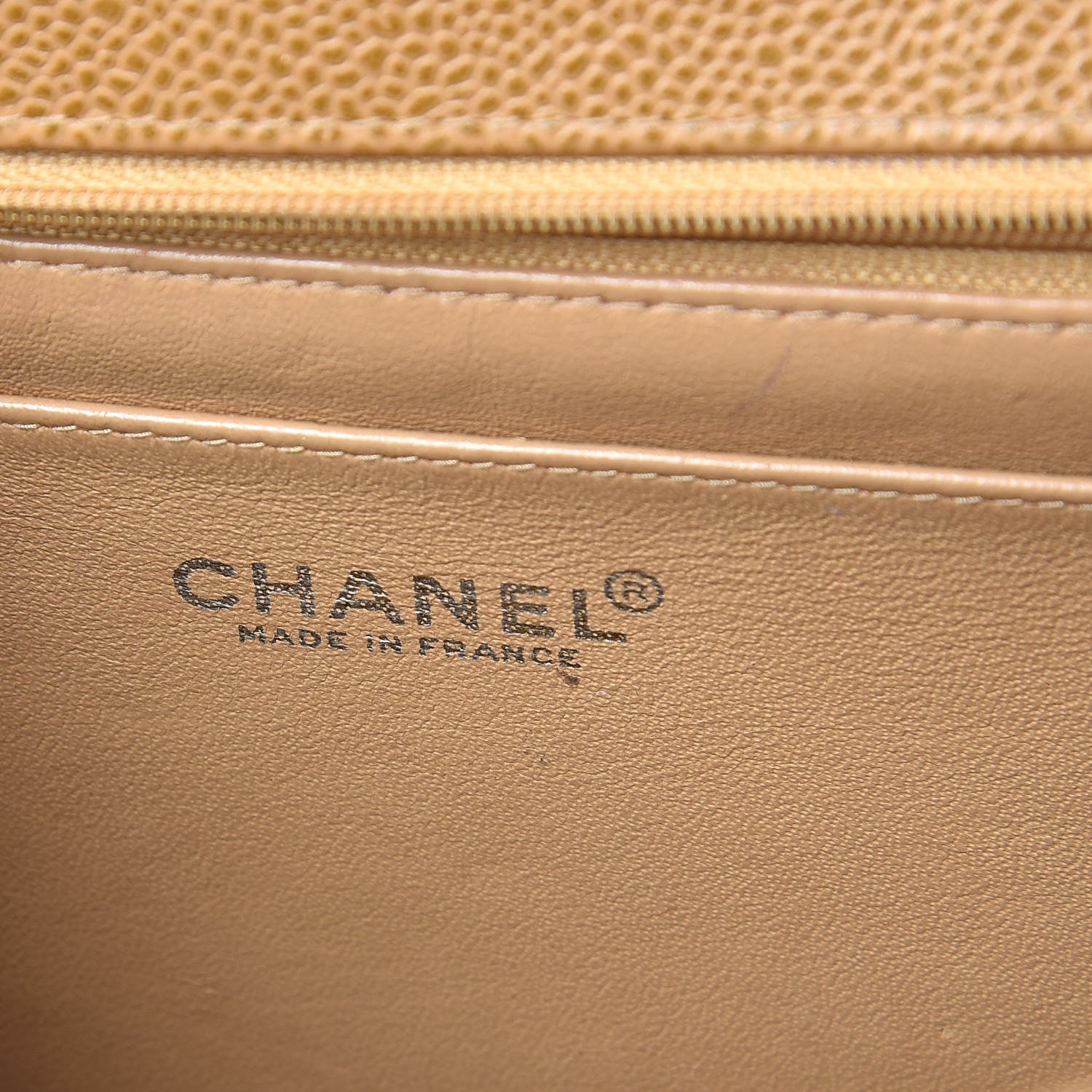 Chanel Caviar Quilted Jumbo Single Flap Beige 7 of 9