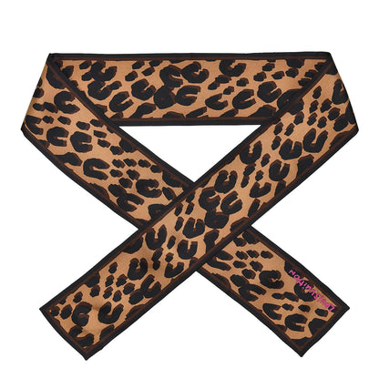 Louis Vuitton Silk Leopard Bandeau Scarf Marron 1 of 7