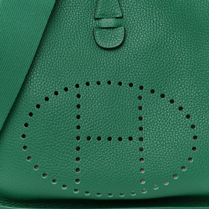 Hermes Taurillon Clemence Evelyne III PM Vert Vertigo 8 of 10