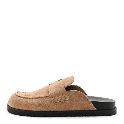 Hermes Suede Calfskin Womens Go Mules 38.5 1 of 12