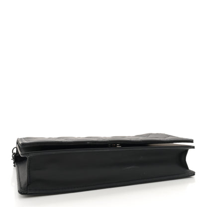 Christian Dior Ultra Matte Calfskin Cannage Lady Dior Clutch Black 4 of 12