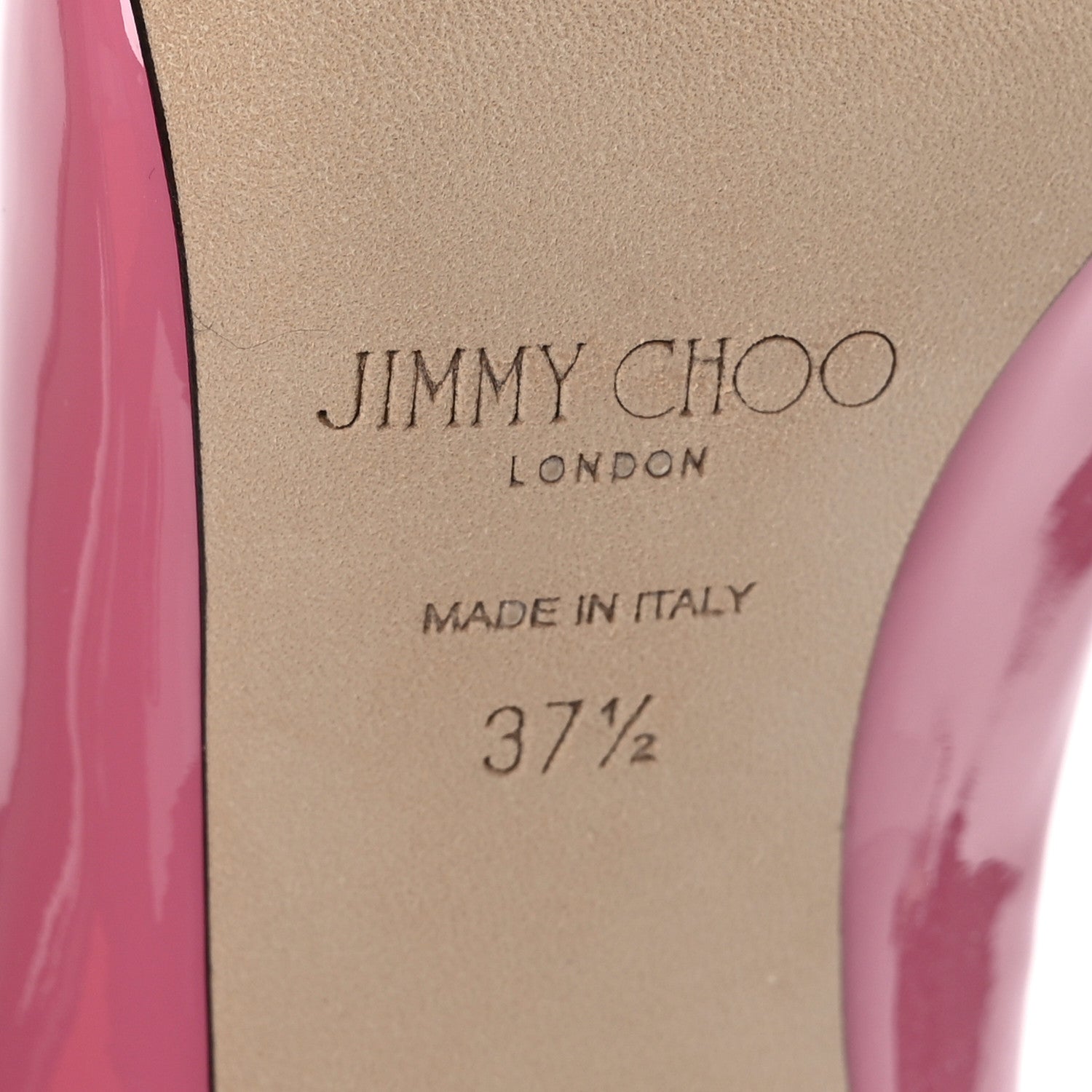 Jimmy Choo Patent Crystal Bing 100 Pumps 37.5 Candy Pink 7 of 7