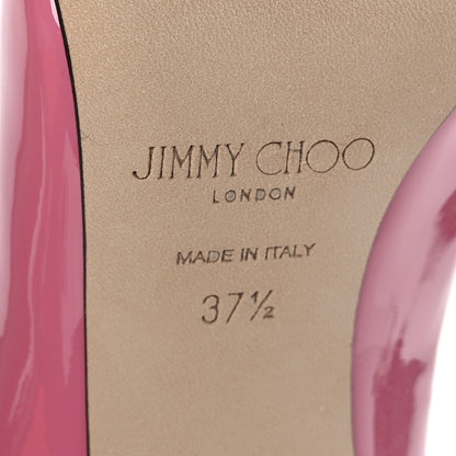 Jimmy Choo Patent Crystal Bing 100 Pumps 37.5 Candy Pink 7 of 7