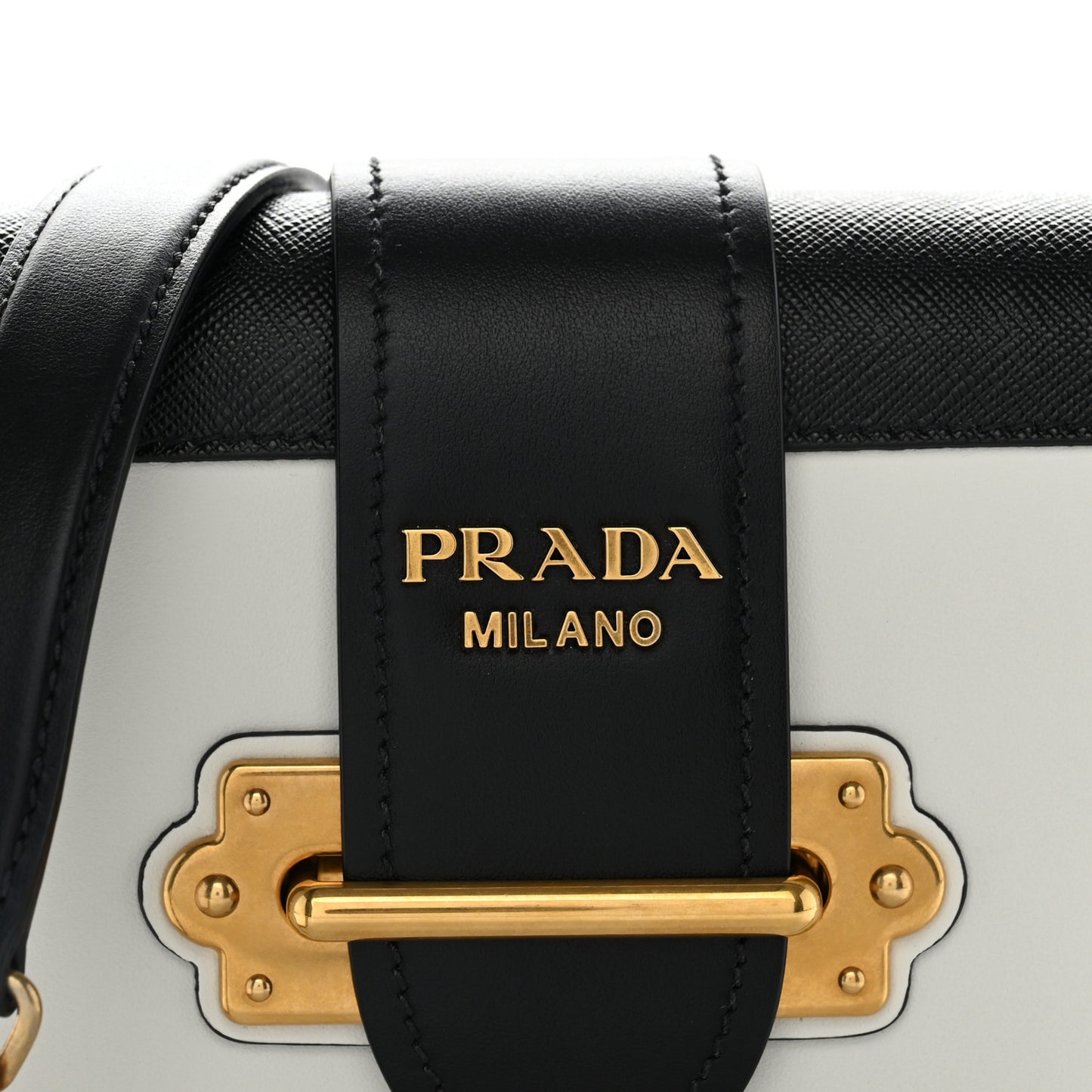 City Calf Saffiano Cahier Bag Talco Black