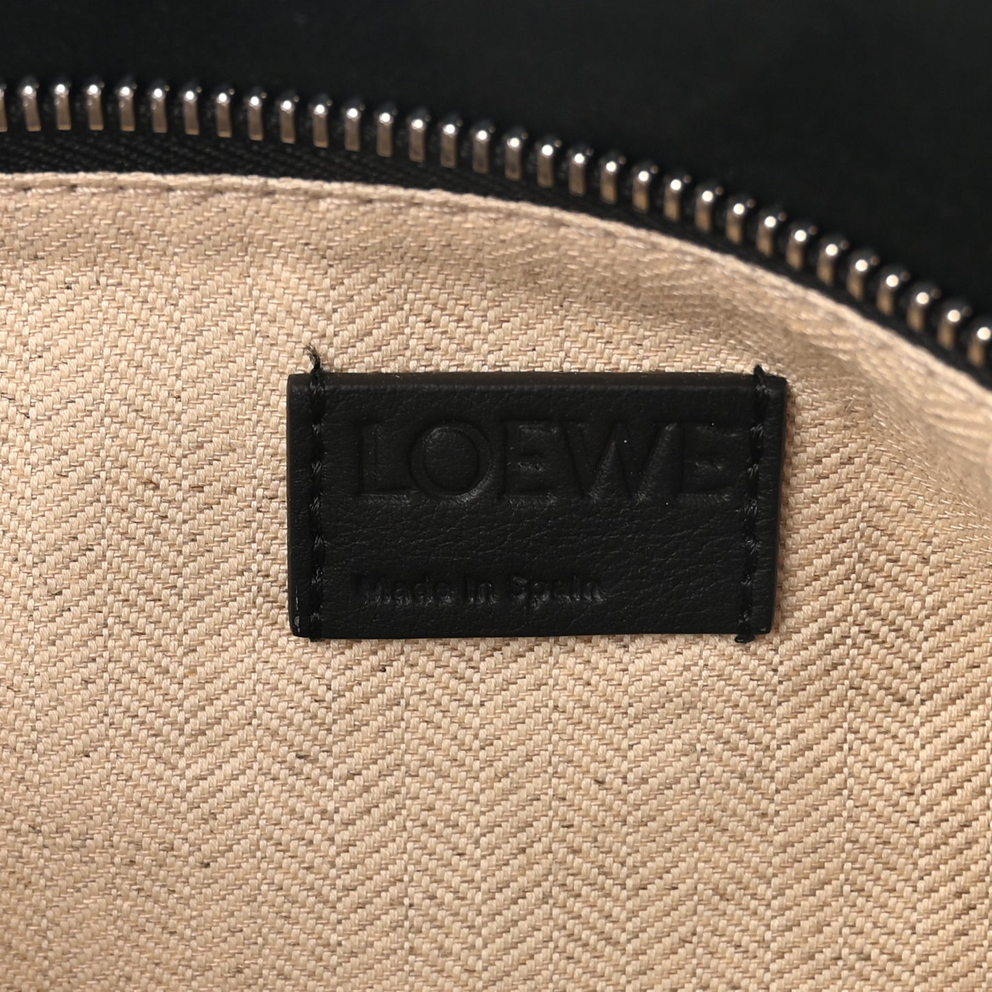 Grained Calfskin Large Puzzle Bag Black