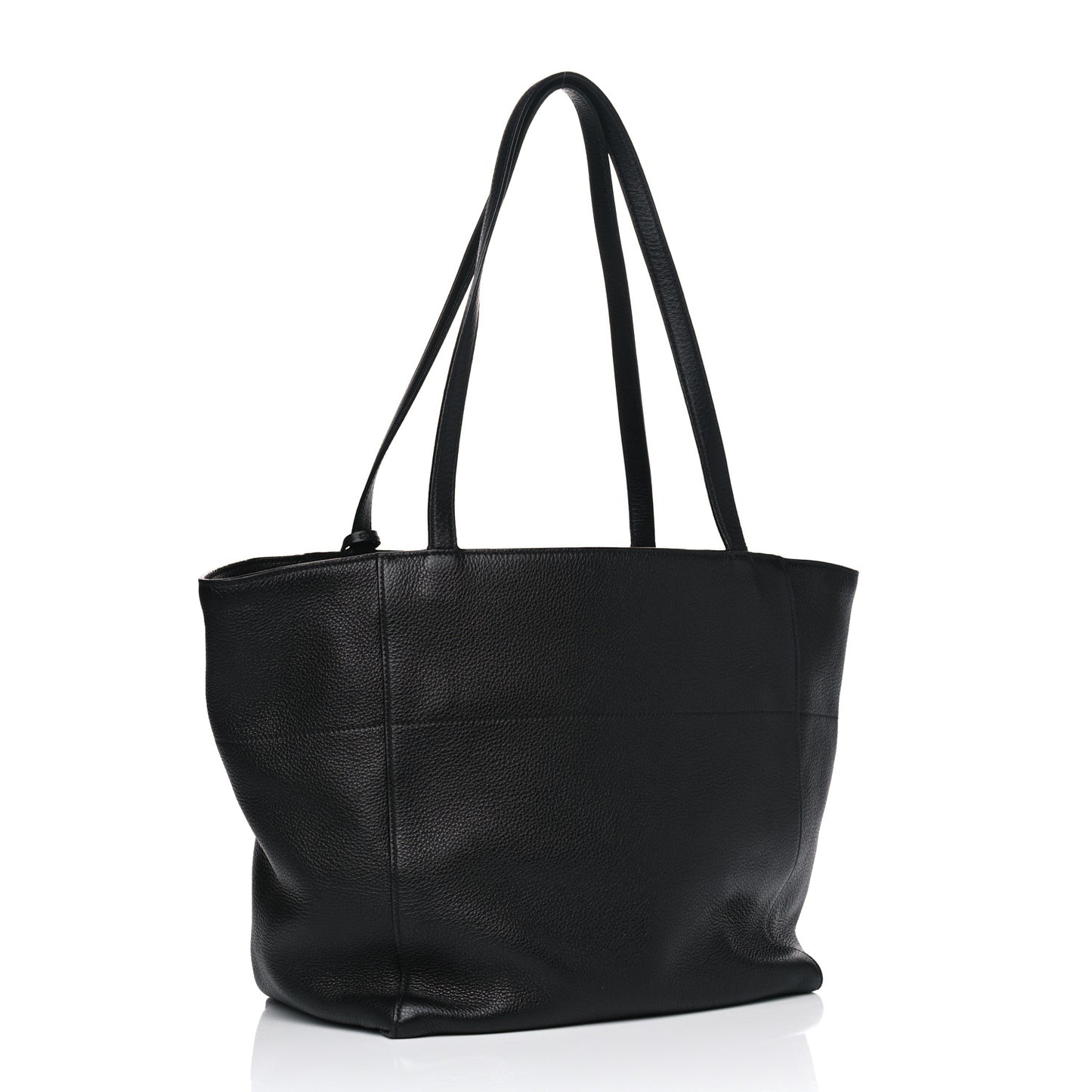 Vitello Phenix Shopping Tote Black