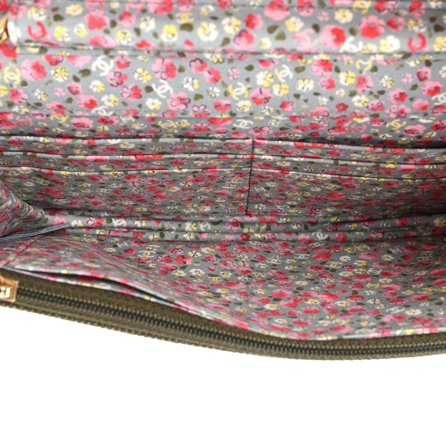 Canvas Quilted Coco Cuba Charms Wallet on Chain WOC Khaki