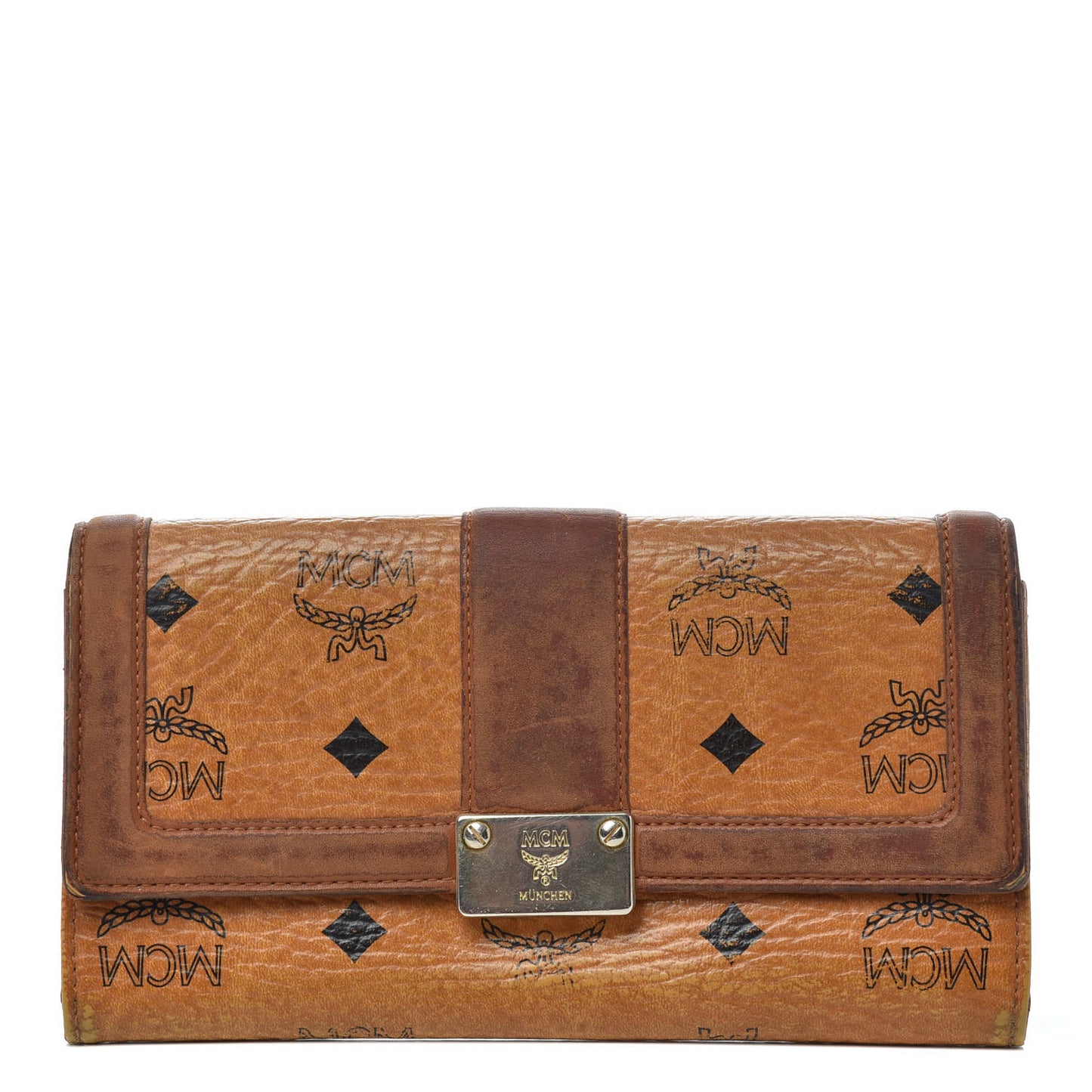Visetos Continental Flap Wallet Cognac