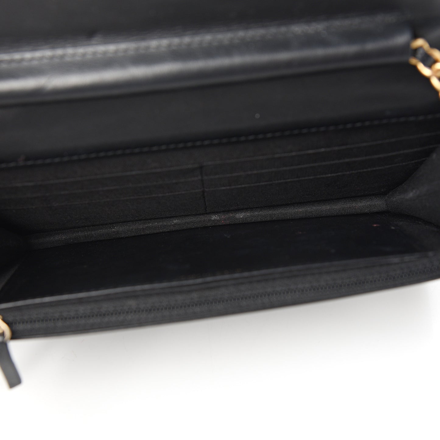 Caviar Quilted Boy Wallet On Chain WOC Black