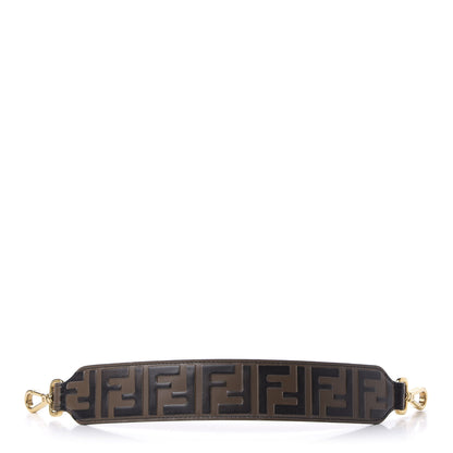 Fendi Calfskin FF 1974 Embossed Mini Strap You Maya Black 1 of 6