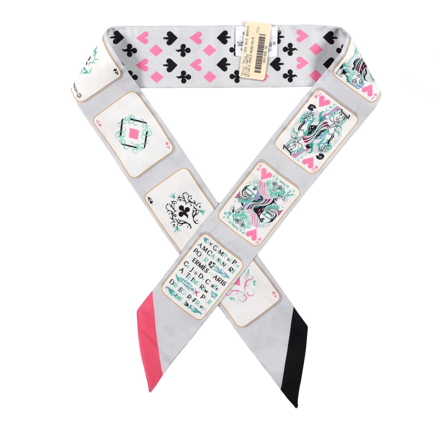 Silk Jeu de Cartes Twilly Gris Perle Rose Black