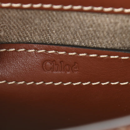 Chloe Nappa Shiny Calfskin Patchwork Small Marcie Round Crossbody Sepia Brown 6 of 11