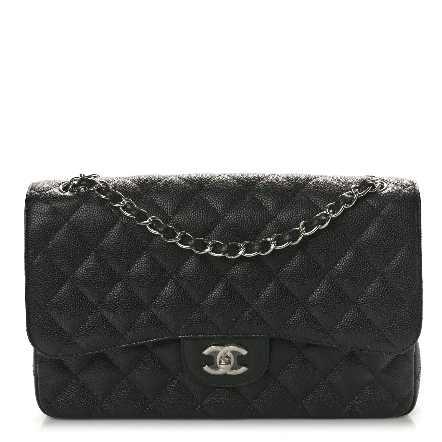 Chanel Caviar Quilted Jumbo Double Flap Black 1 of 10