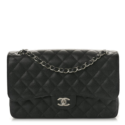Chanel Caviar Quilted Jumbo Double Flap Black 1 of 10