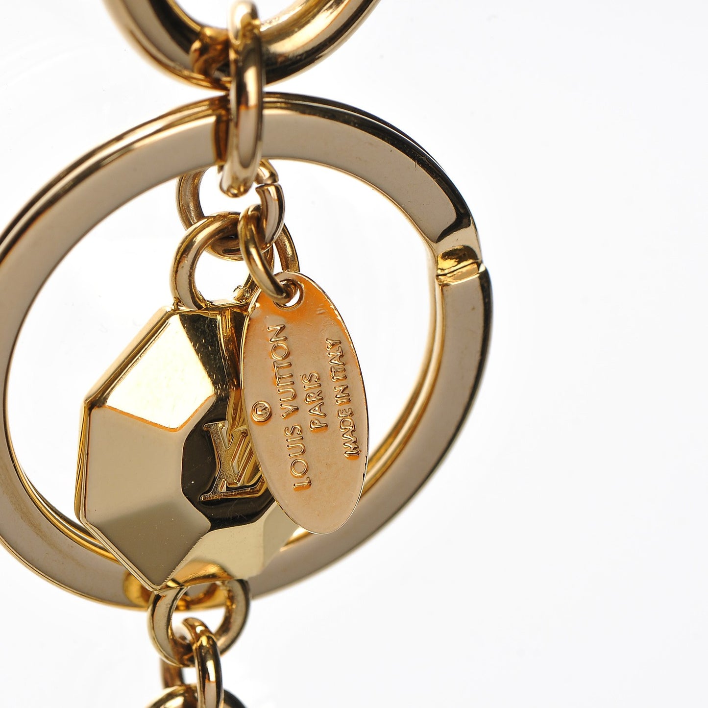 LV Facettes Bag Charm Key Holder Gold