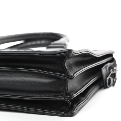 Bottega Veneta Calfskin Intrecciato Briefcase Black 6 of 10