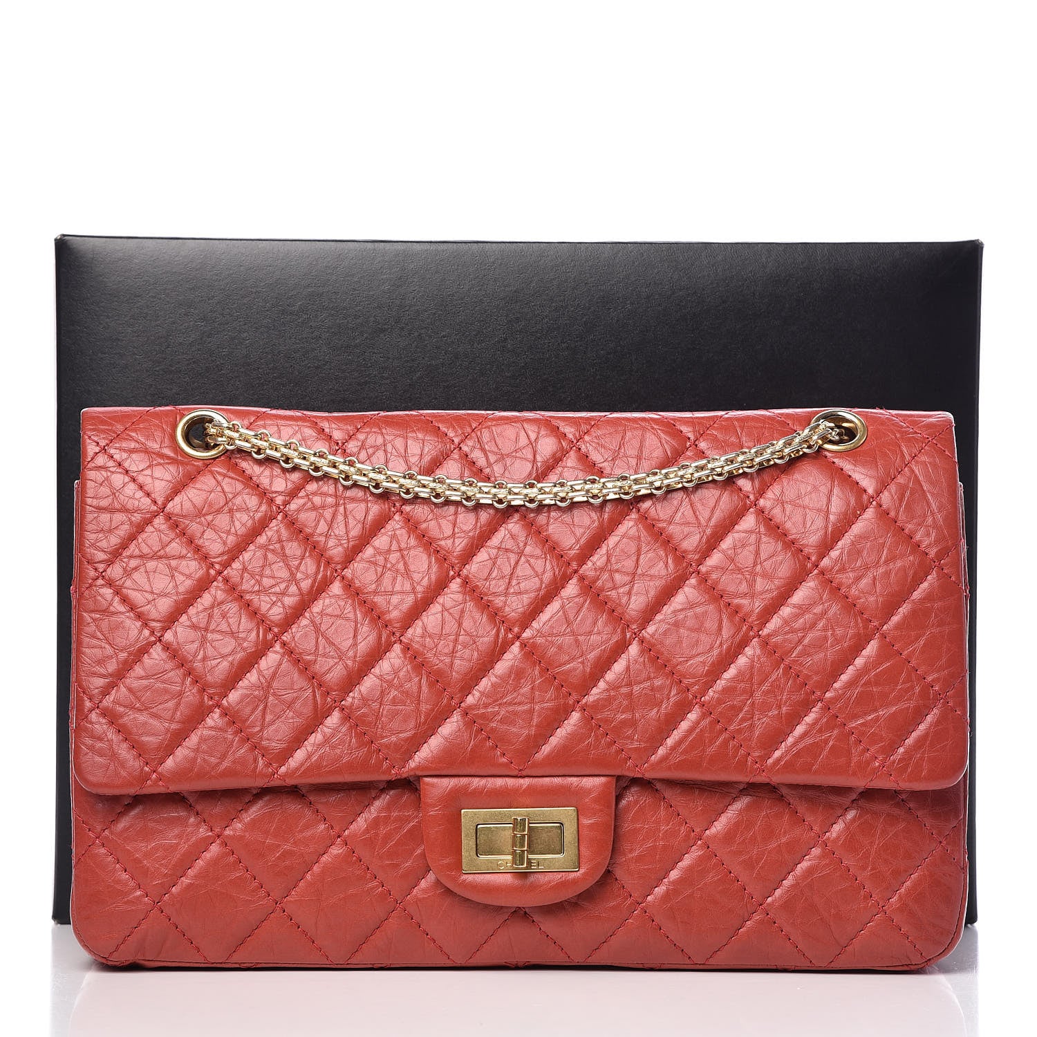 Chanel Aged Calfskin Quilted 2.55 Reissue 227 Flap Red 12 of 12