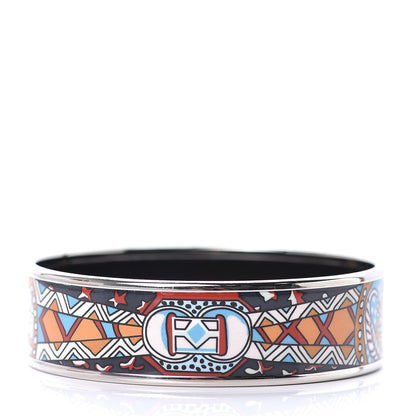 Hermes Enamel Printed Wide Bracelet 62 1 of 6