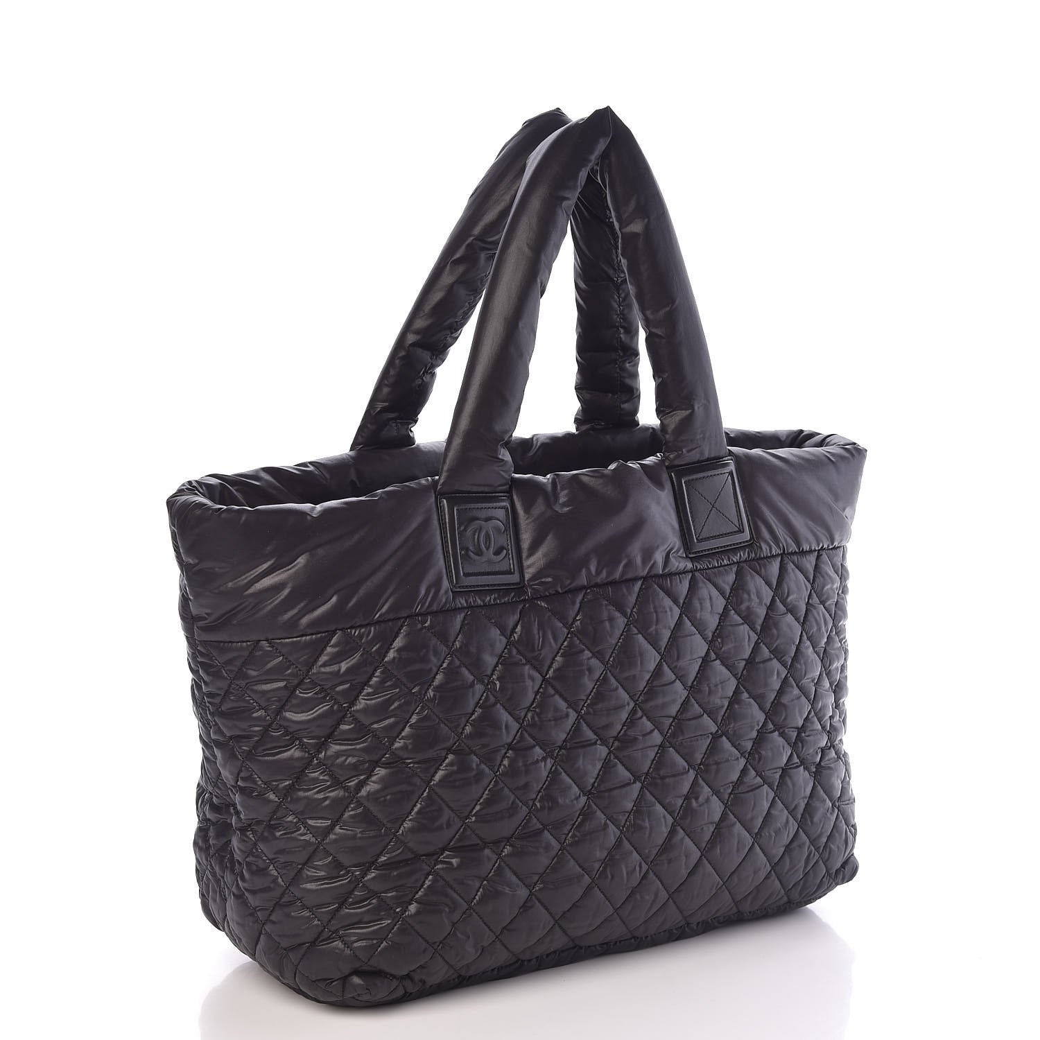 Chanel Nylon Quilted Large Coco Cocoon Tote Black 3 of 9