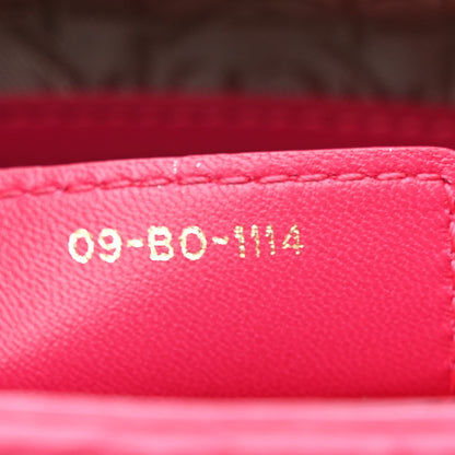 Christian Dior Lambskin Cannage Medium Lady Dior Fuchsia 7 of 11