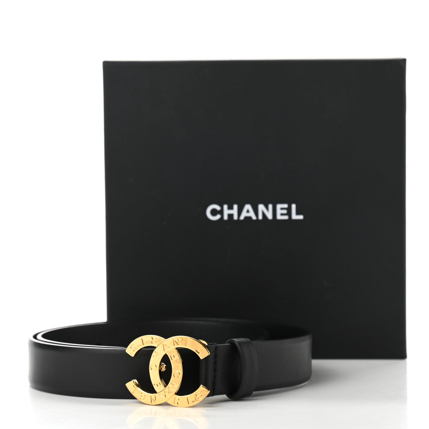Chanel Calfskin Paris Button CC Belt 70 28 Black 8 of 8