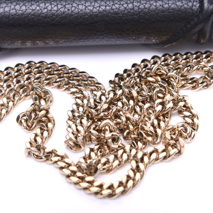 Christian Dior Grained Calfskin Diorama Wallet on Chain Pouch Black 14 of 14