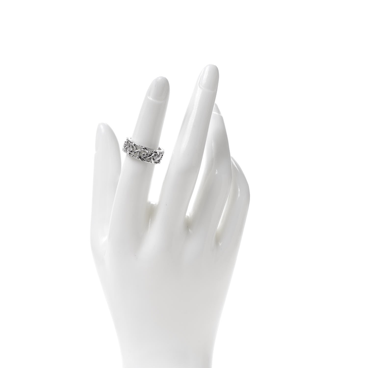 Christian Dior 18K White Gold Diamond My Dior Ring 50 5.25 2 of 4