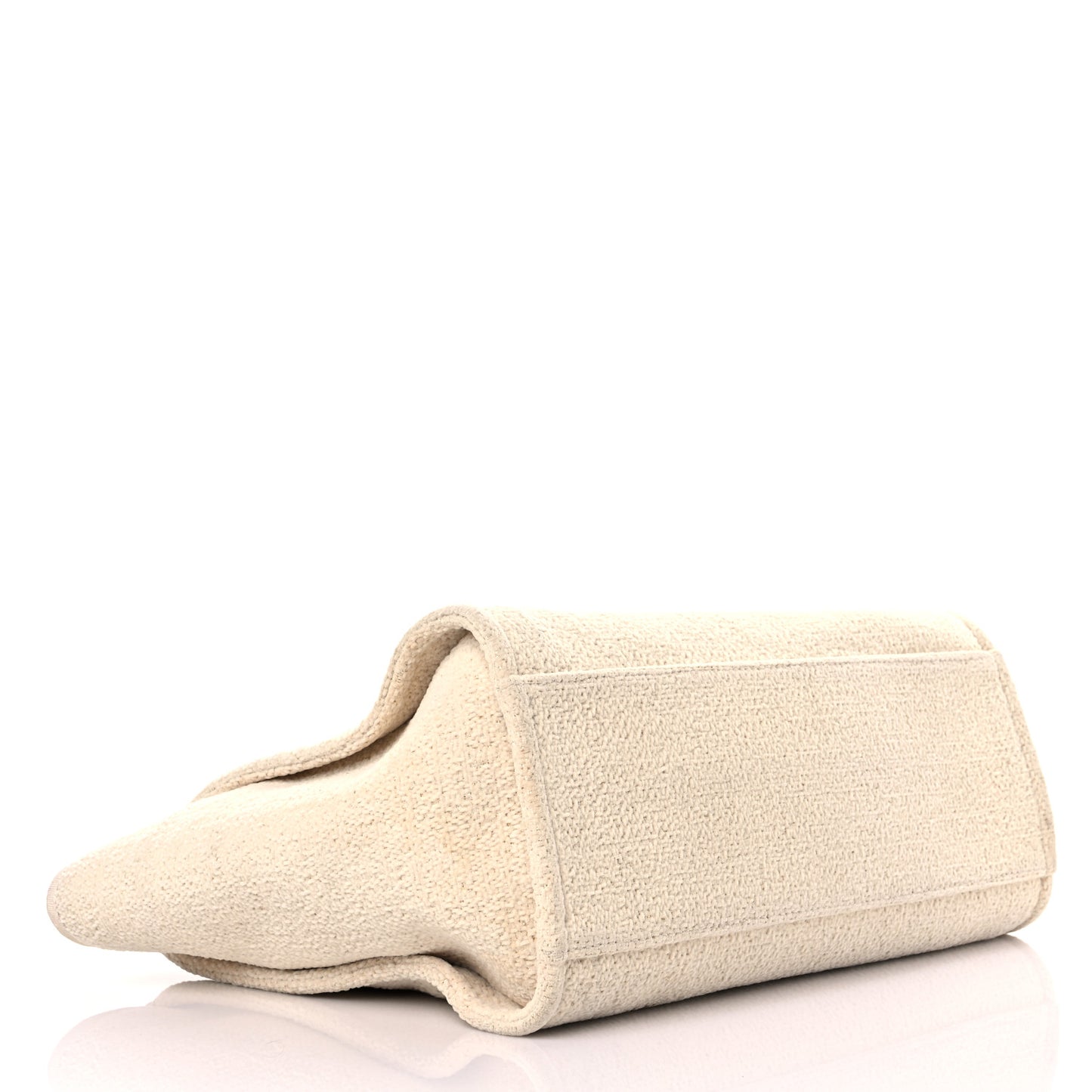 Lurex Boucle Medium Deauville Tote White