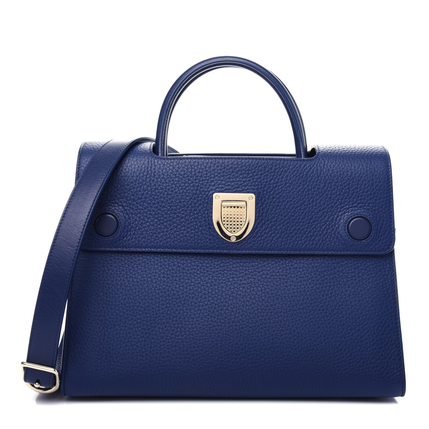 Christian Dior Bullcalf Medium Diorever Flap Navy 1 of 10