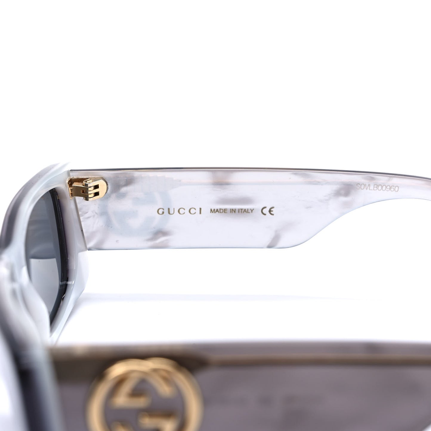 Acetate Rectangular GG0516S Sunglasses Grey Gold