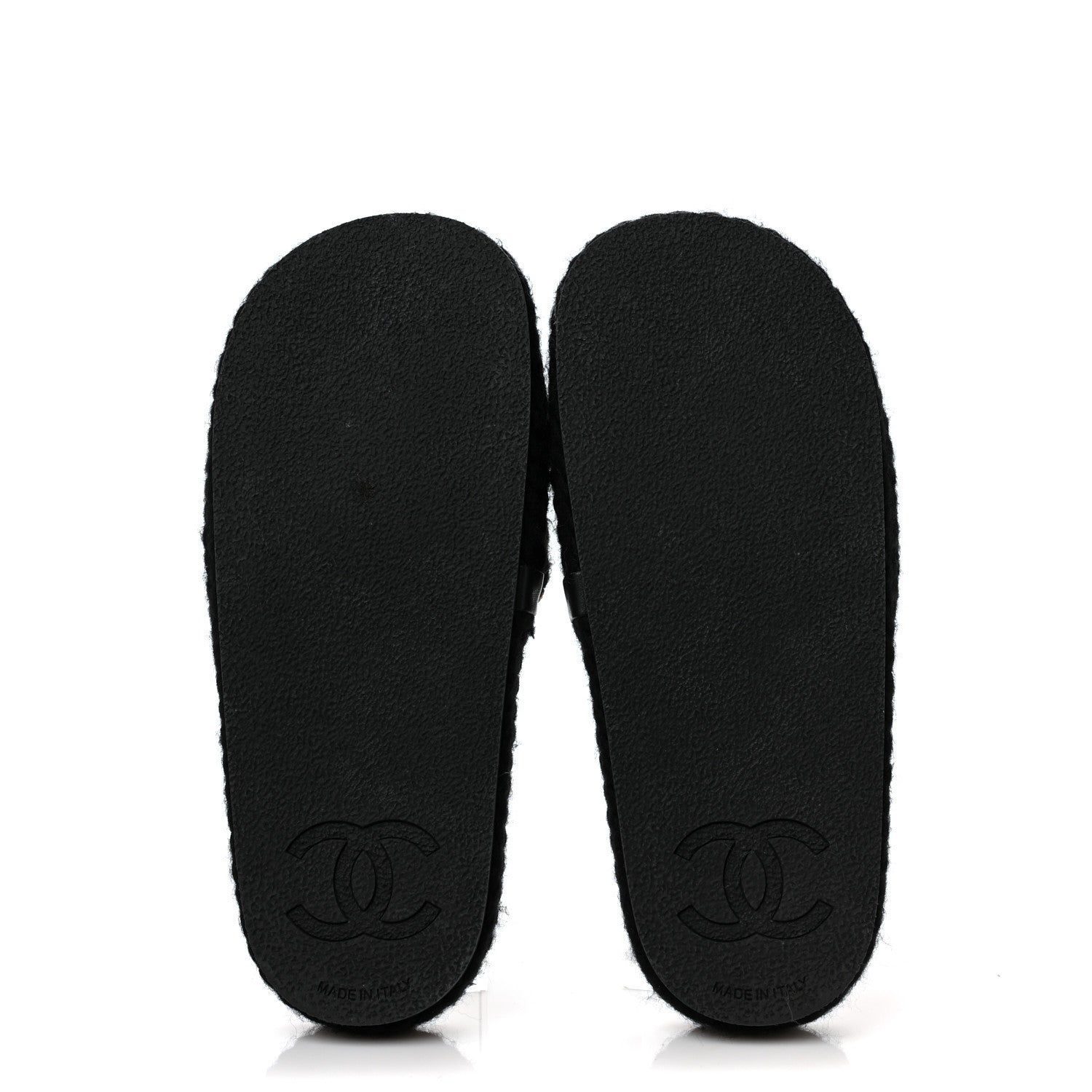 Chanel Braided Knit CC Mules 36 Black Gold 5 of 9