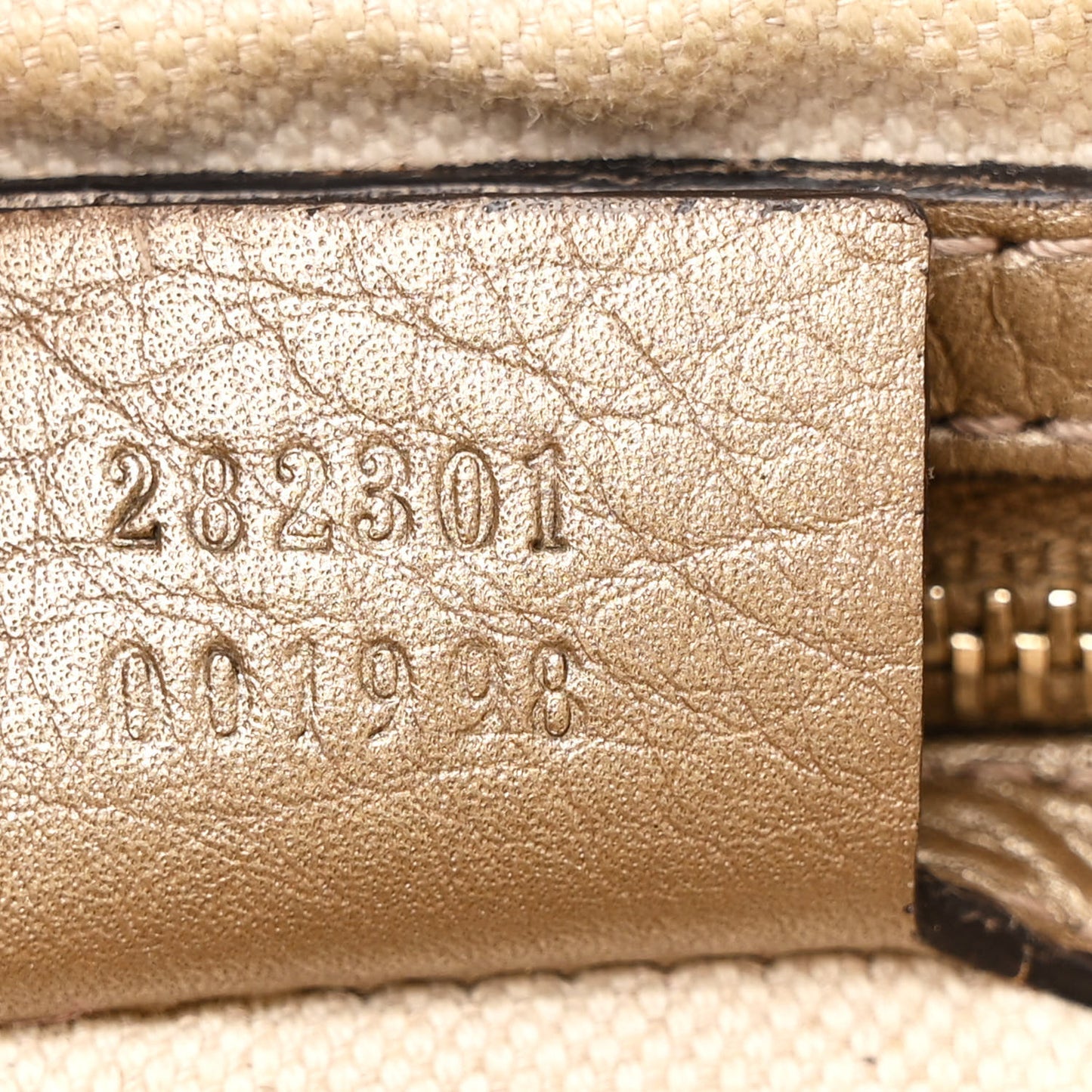 Monogram Calfskin Medium Bella Flap Bag Beige Ebony Champagne