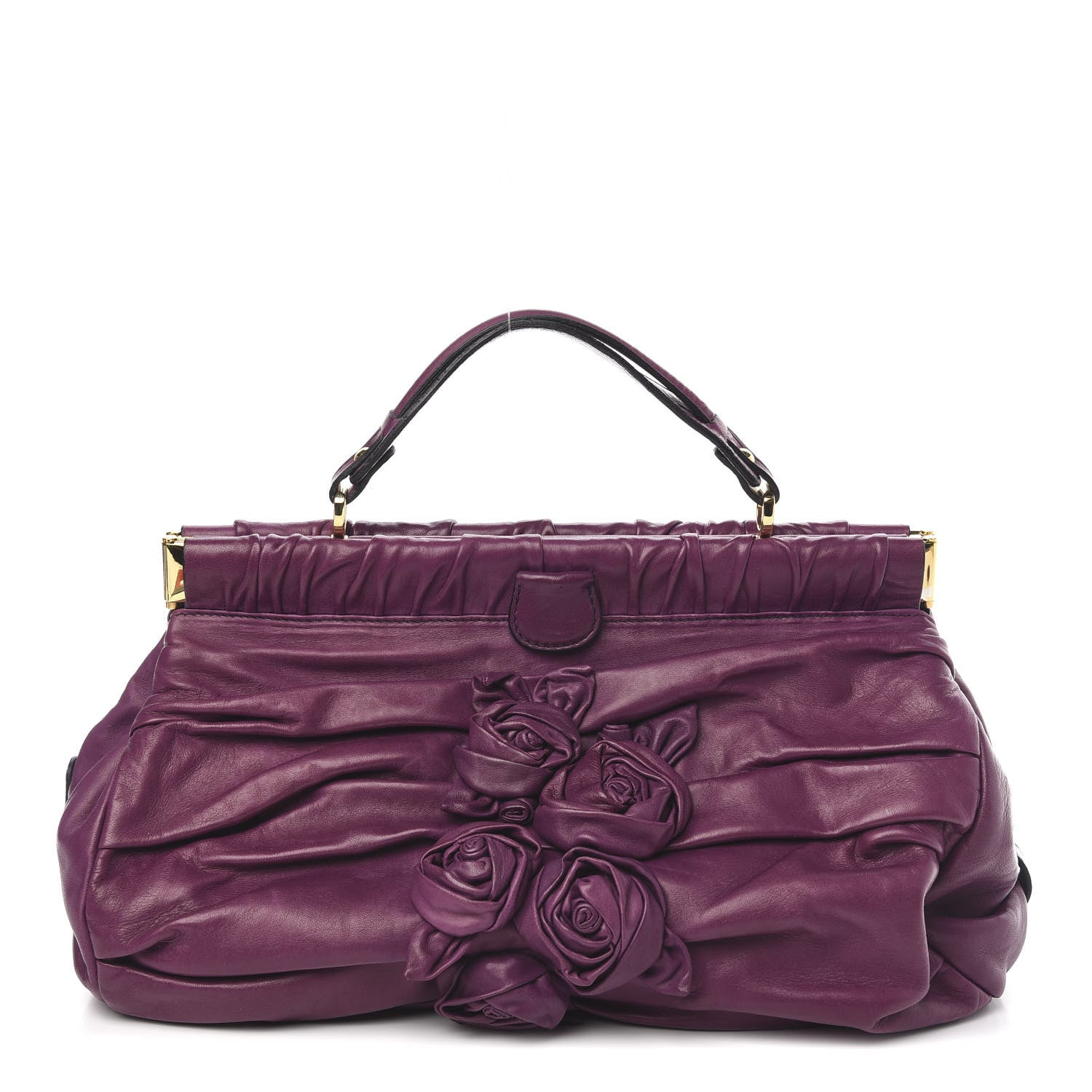 Valentino Garavani Nappa Jardin Rose Frame Duffel Purple 1 of 12