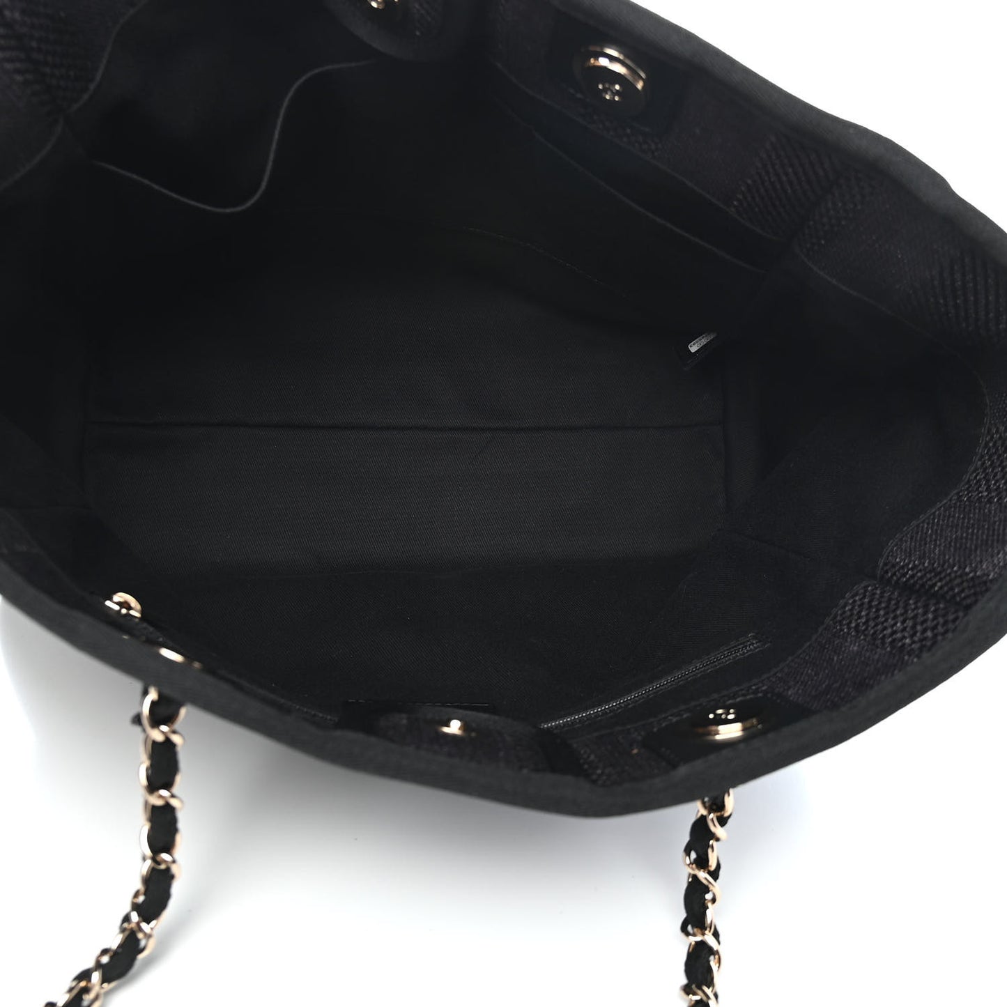 Mixed Fibers Striped Small Deauville Tote Black