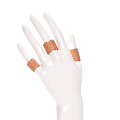 Louis Vuitton Calfskin Monogram Embossed Skin 3 Ring Set L 2 of 5