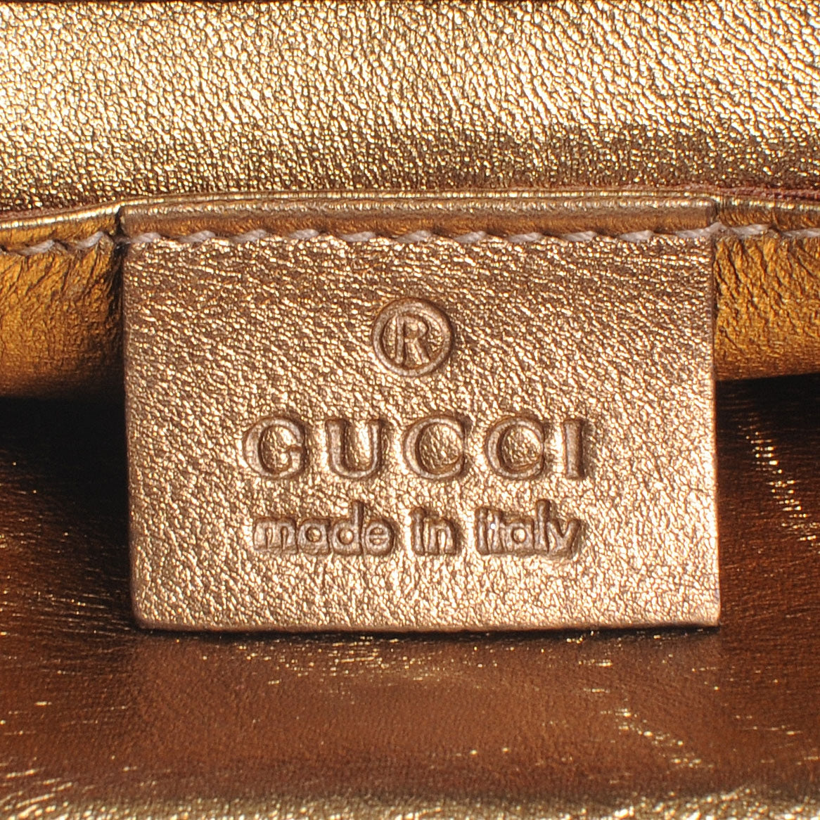 Metallic Calfskin Britt Clutch Bronze