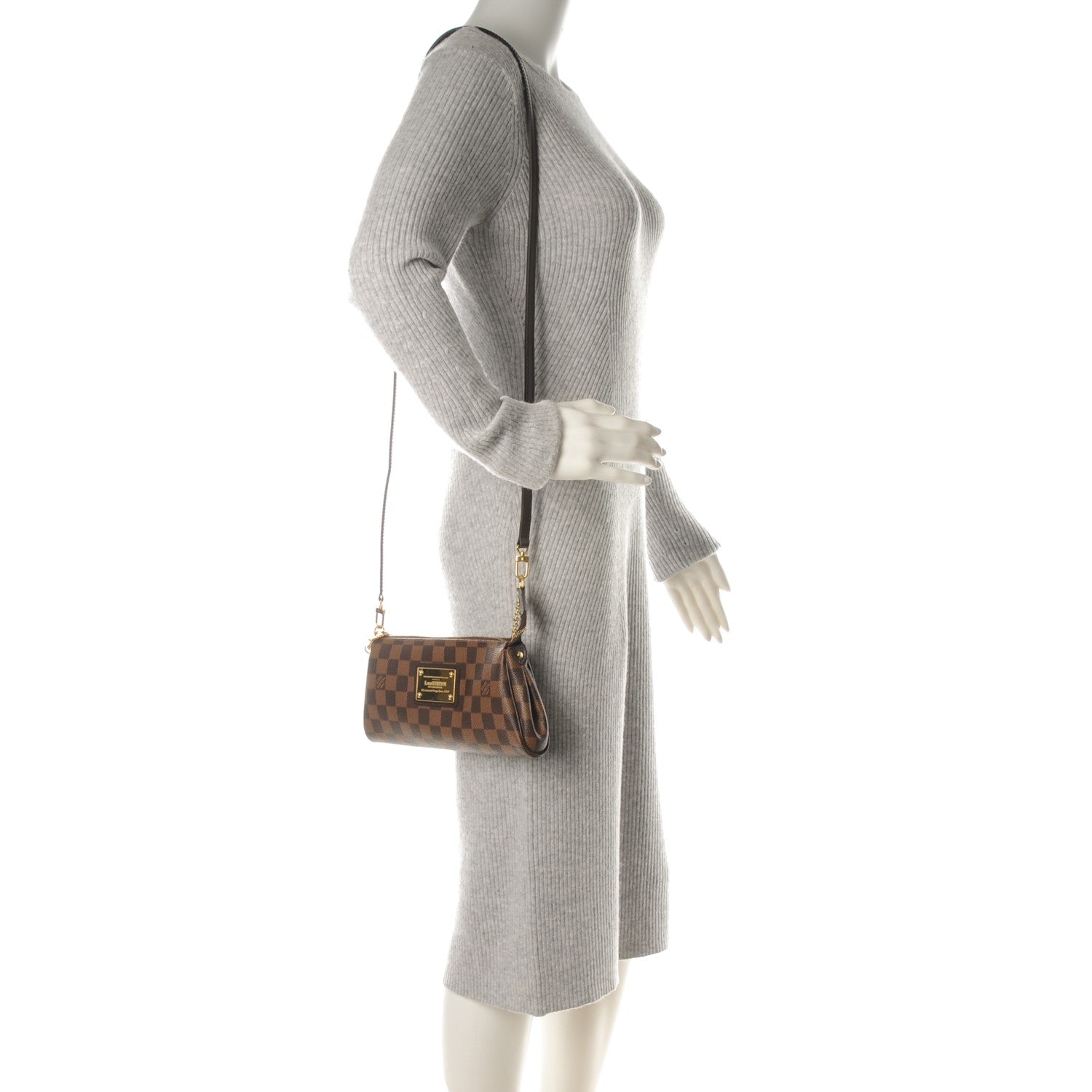 Louis Vuitton Damier Ebene Eva Clutch 2 of 6