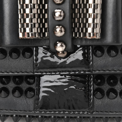 Christian Louboutin Calfskin Spikes Sweety Charity Crossbody Bag Black 10 of 13