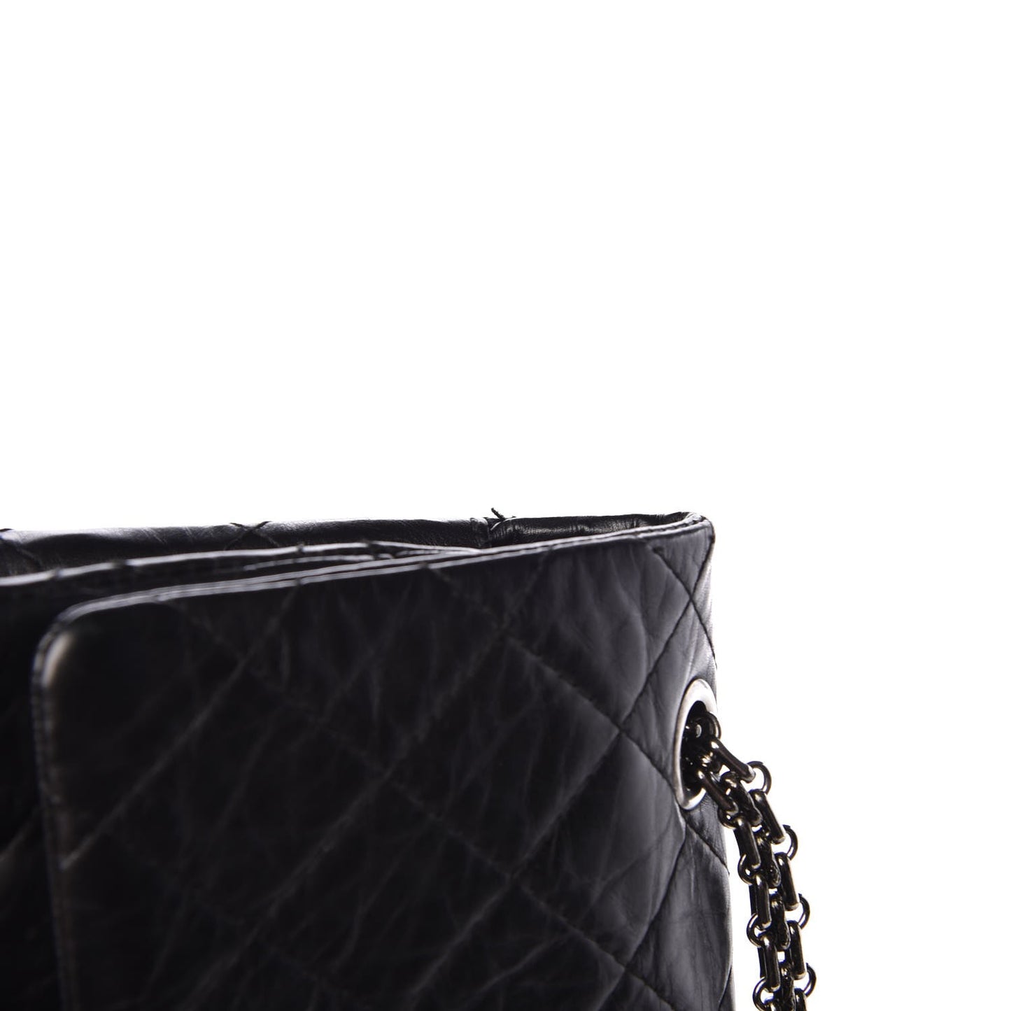 Aged Calfskin Quilted 2.55 Reissue 226 Flap Black