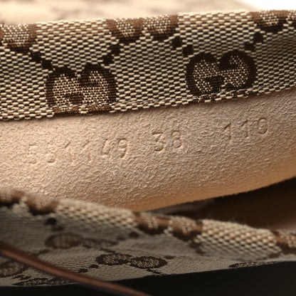 Gucci Monogram Lisa Mid Heel Boots 38 Beige Ebony 6 of 8