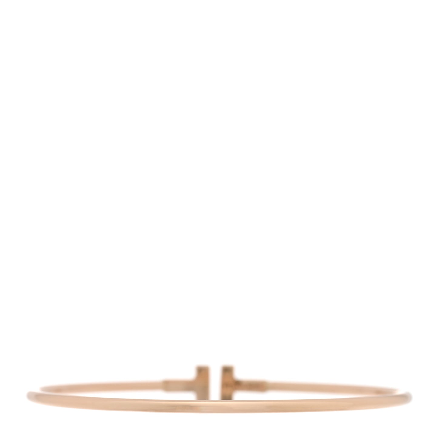 18K Rose Gold Narrow T Wire Bracelet