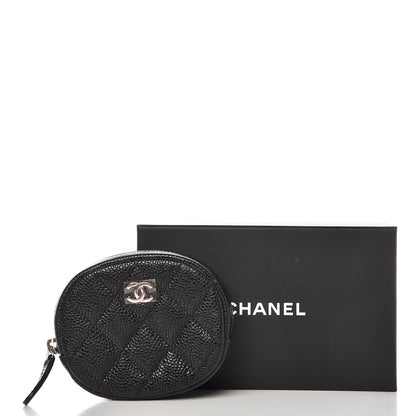 Chanel Caviar Quilted Zip Around Classic Coin Purse Black 9 of 9