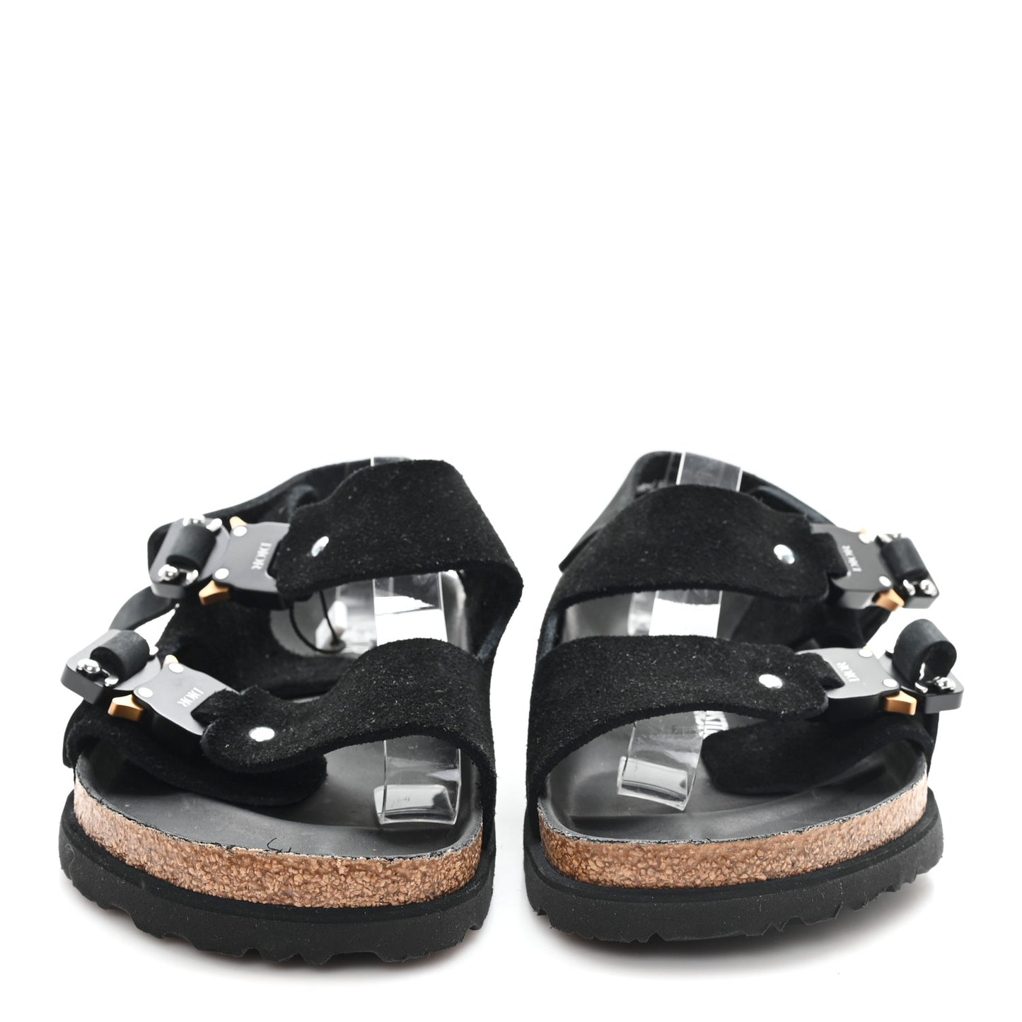 X BIRKENSTOCK Felted Wool Nubuck Calfskin Milano Sandal 39 Black